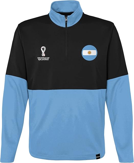 FIFA Men's Official World Cup 2022 1/4 Zip Pull Over - Argentina Quarter Zip Pull Over (pack of 1)