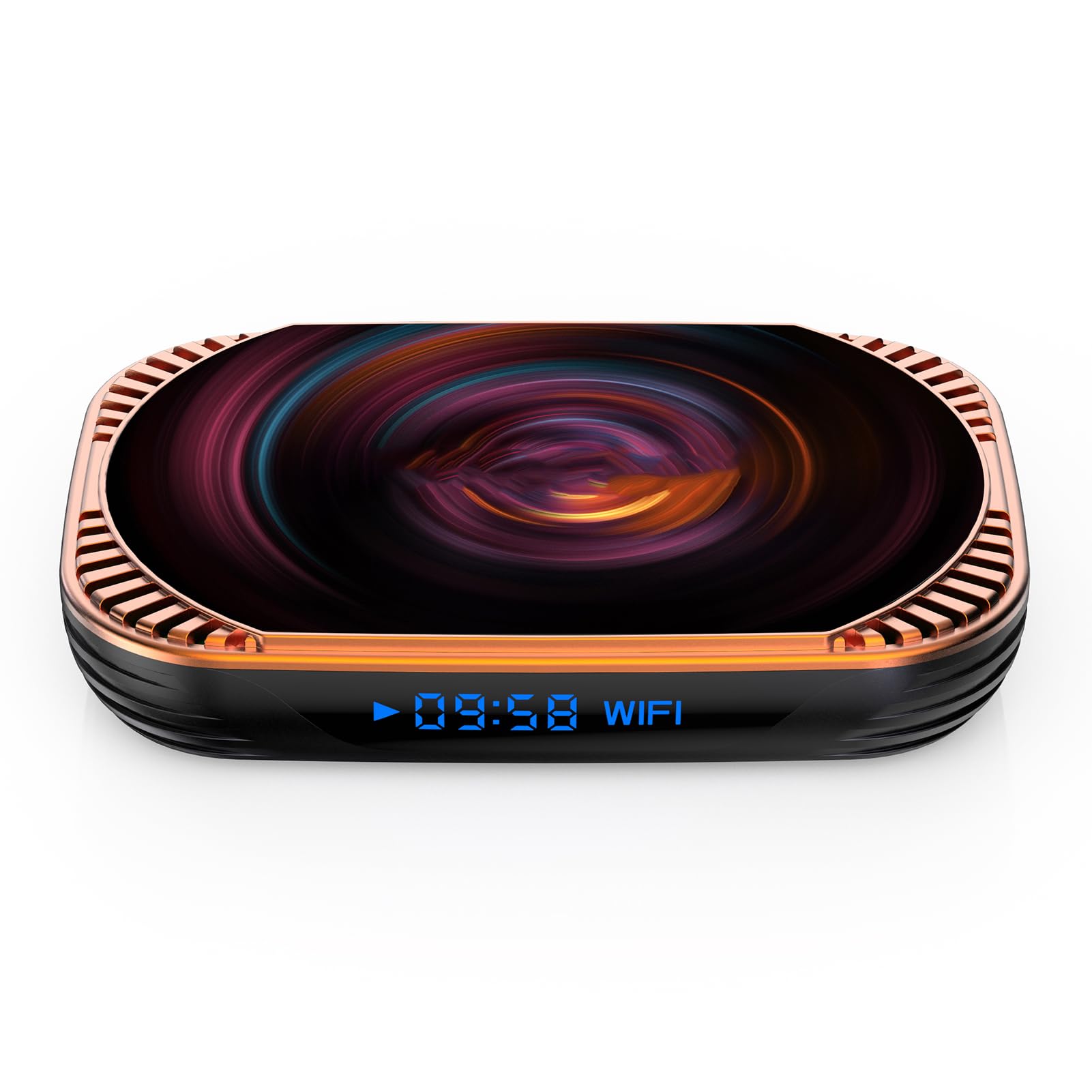 Domary TV Box 8K Processore Dual WiFi Quad Core da 4 GB RAM per Streaming | , WiFi Dual-band 2.4G/5G, RAM DDR3 da 4 GB, Decodifica Video 8K, Supporta USB 3.0 e Scheda TF