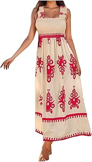 Vestidos de terciopelo para mujer, vestido maxi con estampado fluido, sin mangas, para verano, bohemio, vacaciones, playa