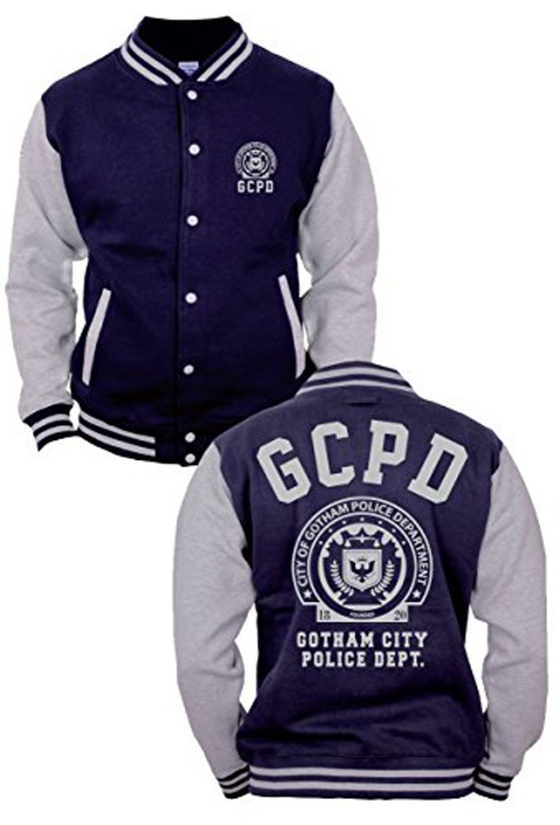 Batman GCPD College Jacket Gotham City Police Department Blue - S