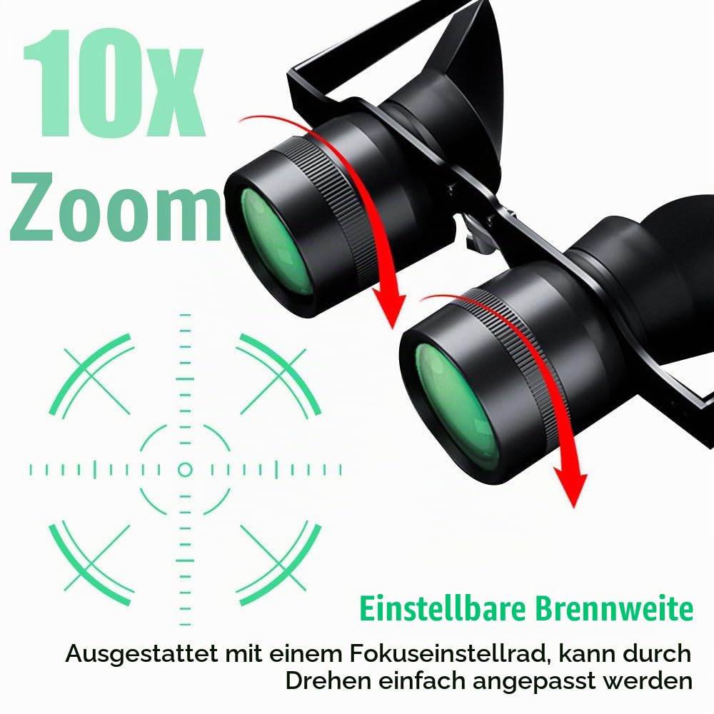 Freihändige Fernglasbrille, Professionelle Angelfernglas, Freisprechbrille zum Angeln, Vogelbeobachtung, Sport, Konzerte, Theater, Oper, Fernsehen, Sehenswürdigkeiten