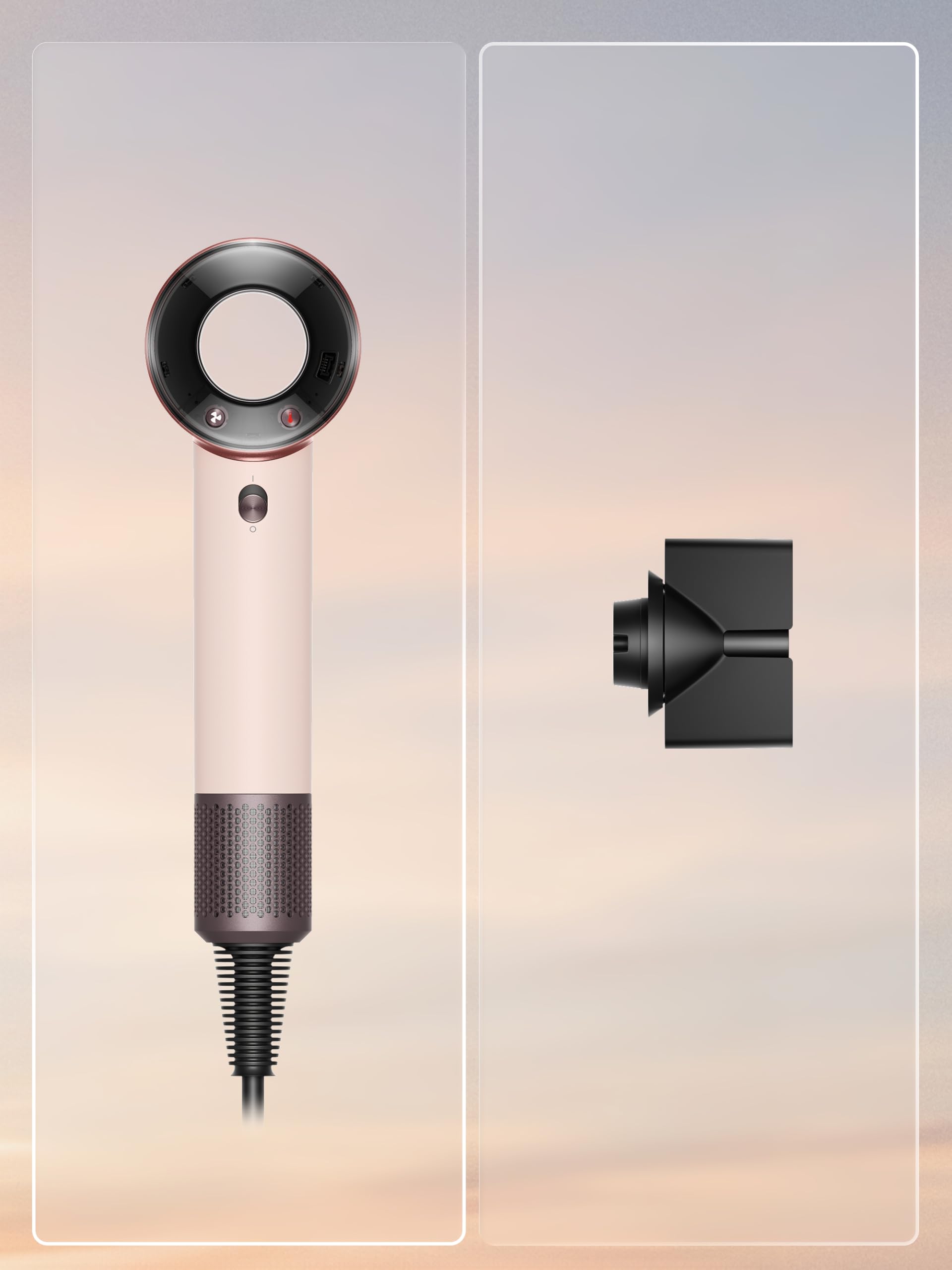 Dyson Supersonic Travel™ Secador de Pelo – Compacto & Ligero, Secado Rápido, 1220W, Voltaje Universal, Control Inteligente de Calor, Compatible con Accesorios Supersonic, Ceramic Pink
