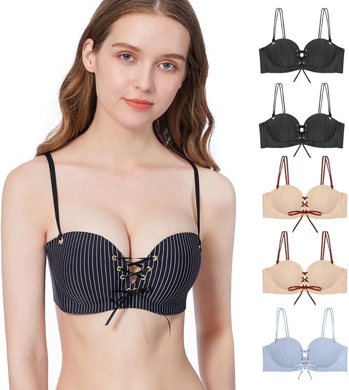 Eleplus Push Up Bras for Women Seamless Padded Brassiere Comfort