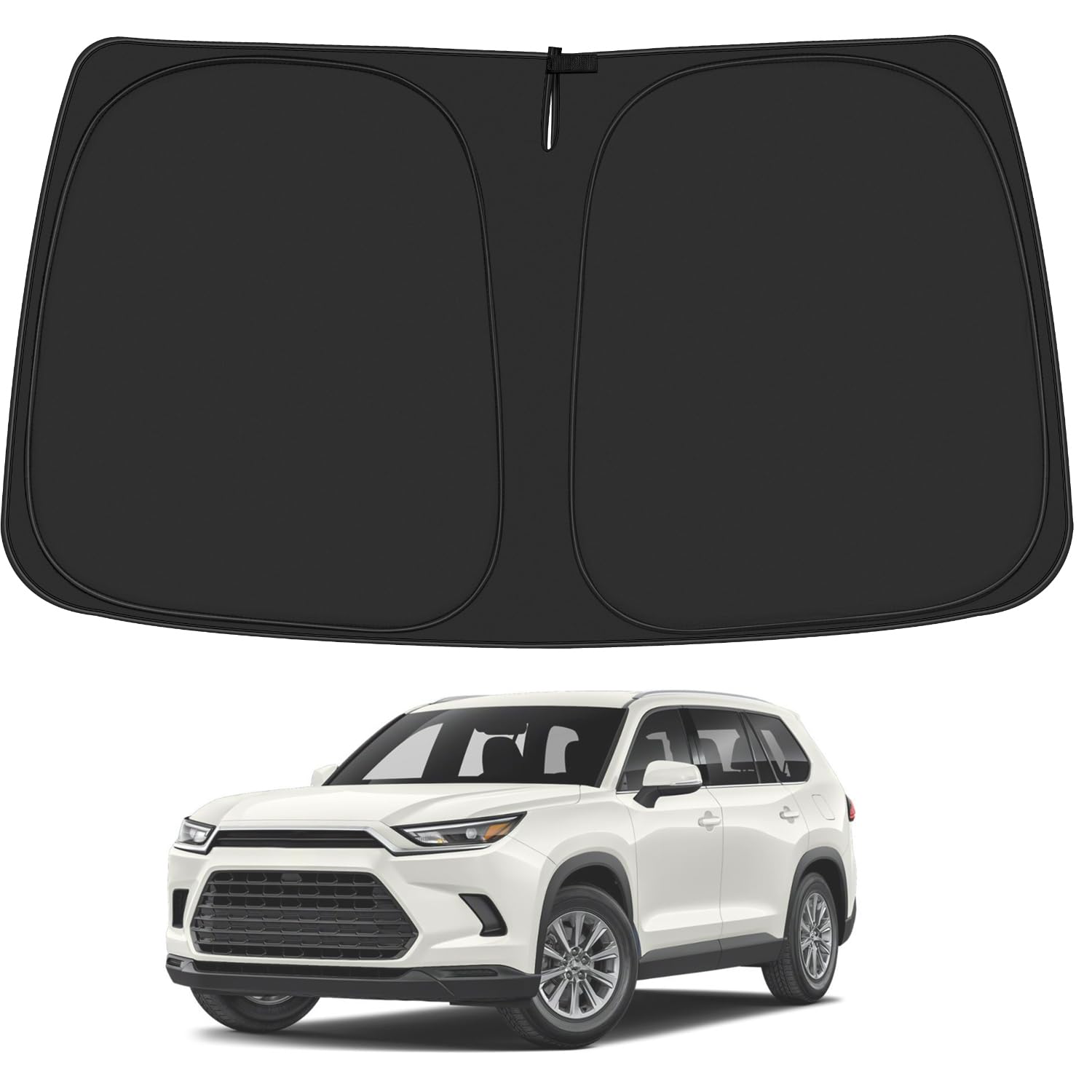 AutoTech Park Custom Sunshade For Toyota Highlander 2020-2025 – Foldable Windshield Sun Shield, Heat Reflective - View #11
