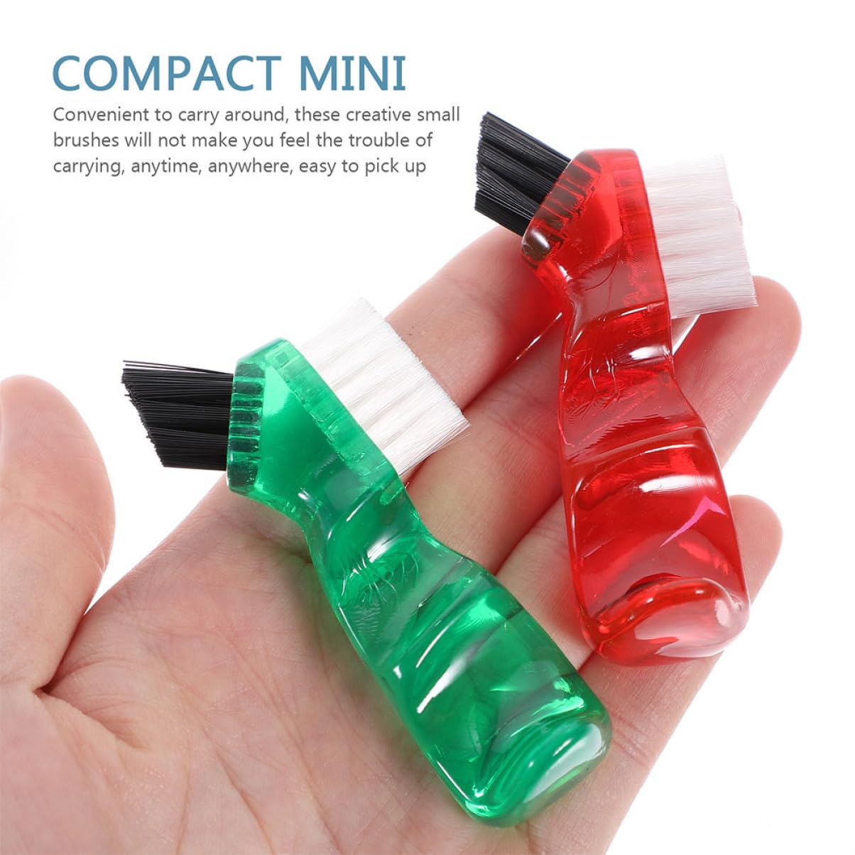 Homoyoyo 3pezzi Spazzola Pulizia Protesi Dentaria Piccola Multifunzione Manico Ergonomico Setole Doppia Faccia Colorata Per Personale Dentiera