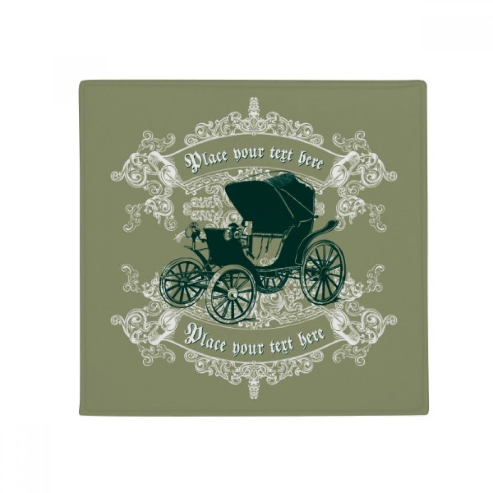 Tapis pour animaux antidérapant vert foncé et motif fleuri classique 50x50 cm