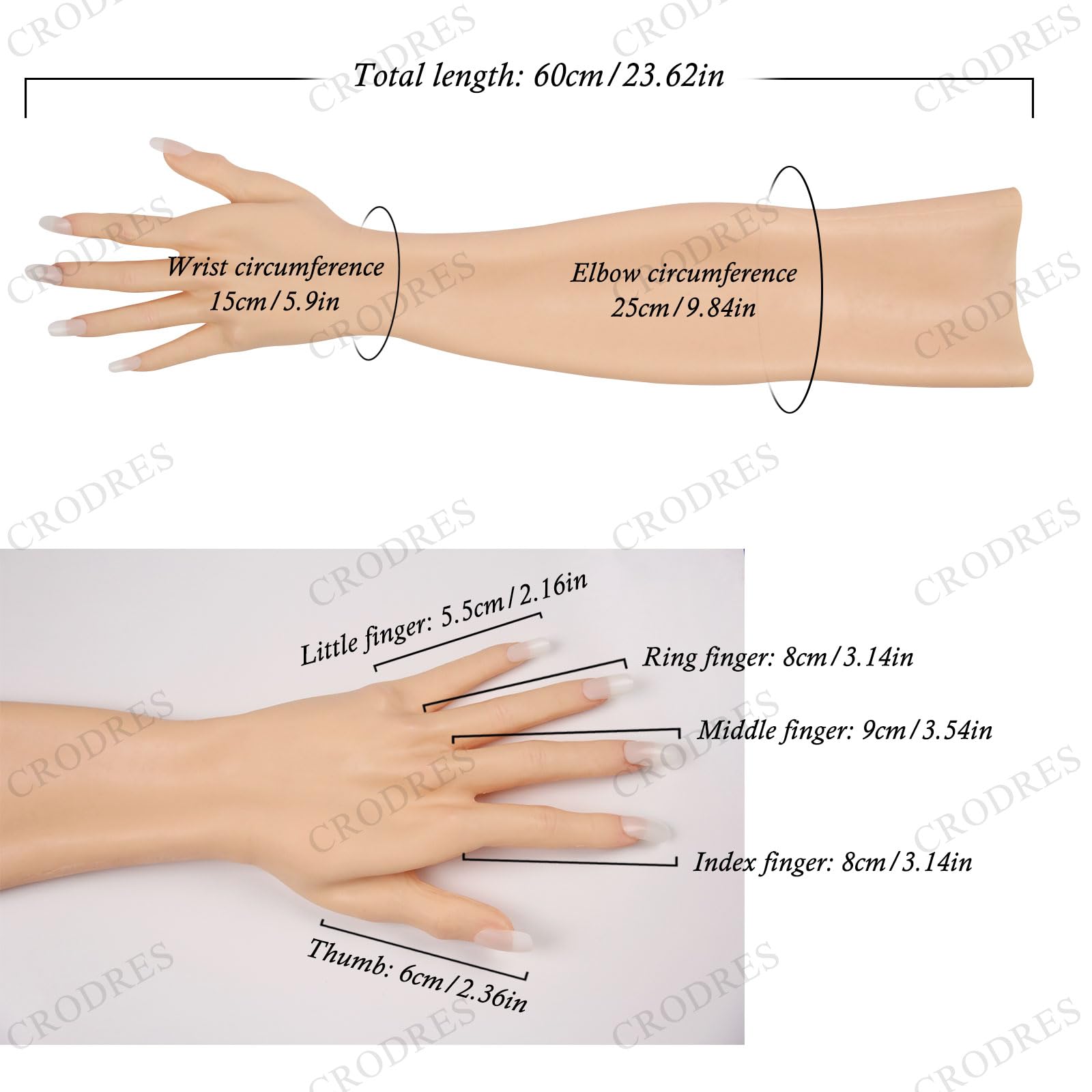 Crossdressing Silicone Gants Faits à la Main Peau Artificielle Bras Couverture brûlure Cicatrices Fausses Mains réalistes Femmes prothèse Gants
