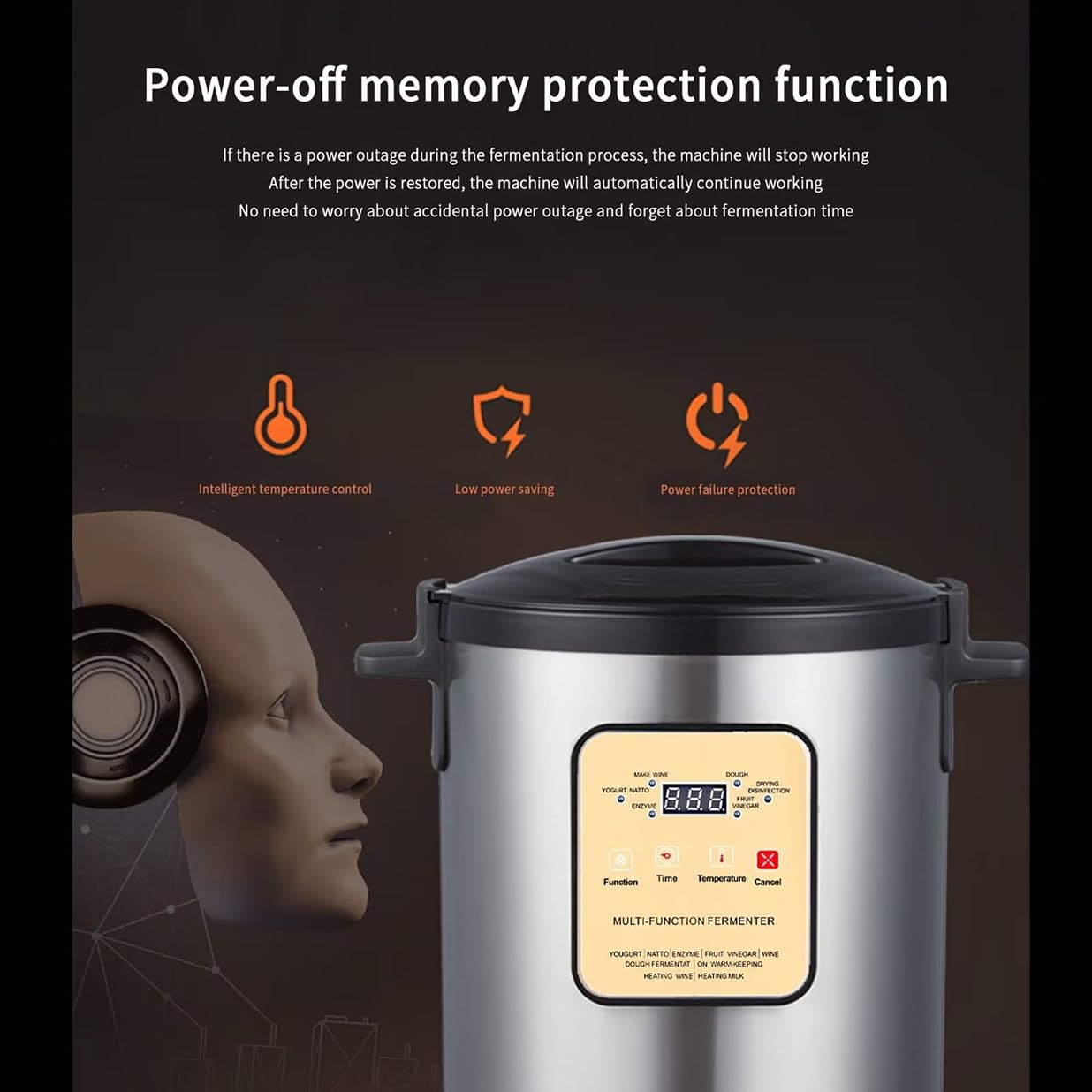 Komercyjna Maszyna Fermentacyjna O Pojemności 12L, Elektryczna Maszyna Do Robienia Jogurtu Fermentacja Ciasta Maszyna Do Fermentacji Wina Ryżowego Natto, Fermentator Jogurtowy O Mocy 100W
