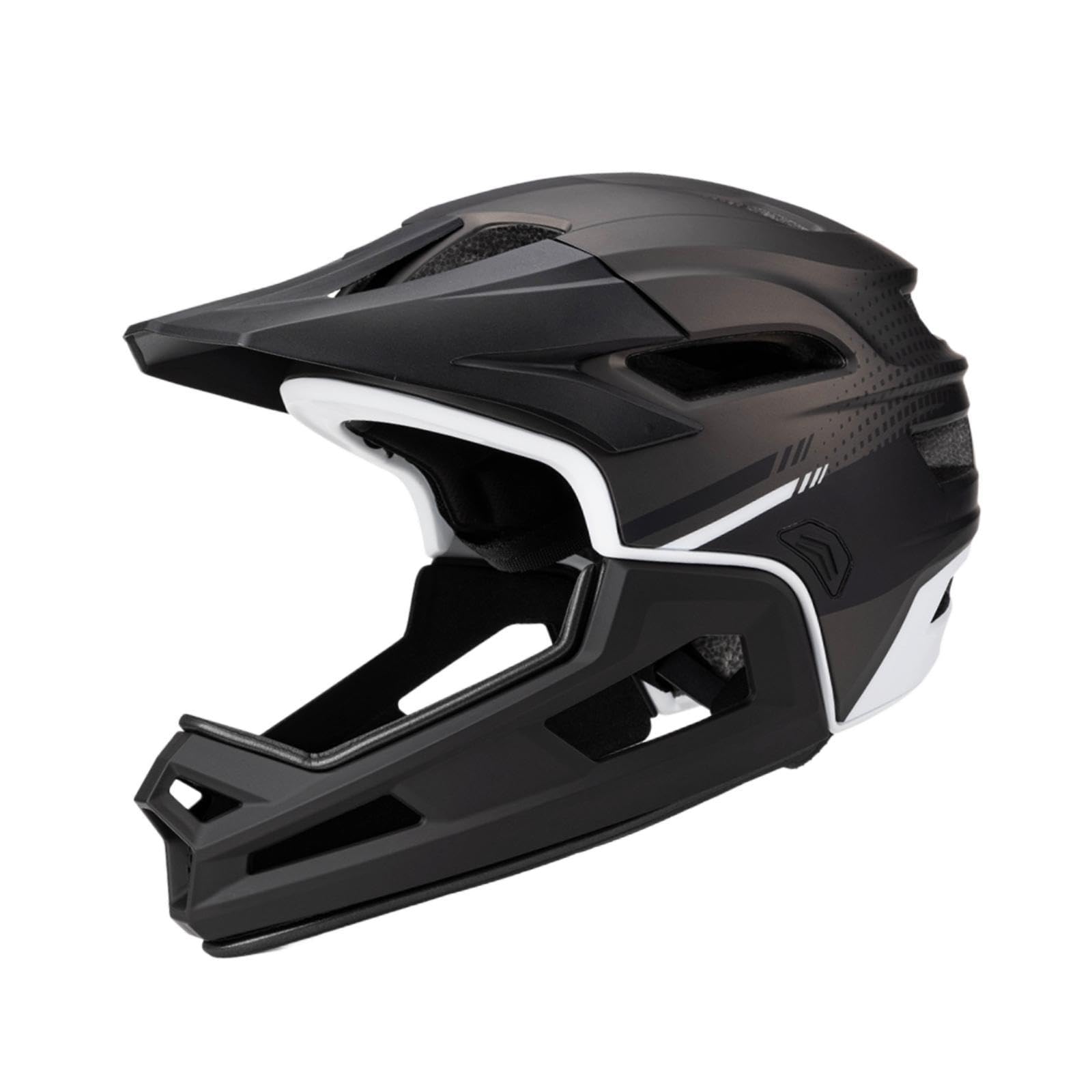 Casco integrale MTB con mentoniera staccabile, regolabile, per ciclismo, skateboard, mountain bike, BMX, 56-62 cm