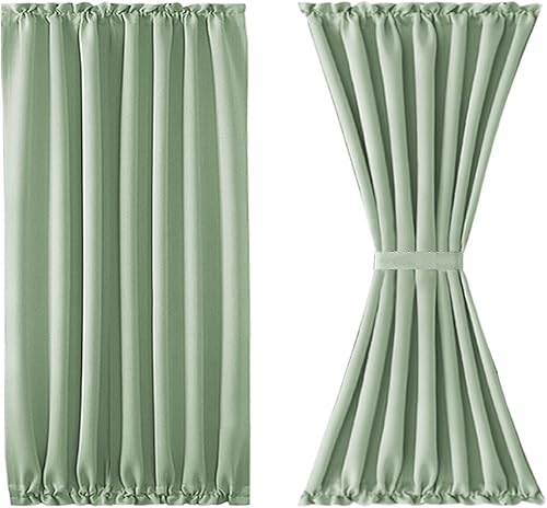 Miniatura 453 de DWCN Cortinas para puerta francesa: cortina térmica con bolsillo para barra para puertas con ventana de cristal, puertas de cocina y patio