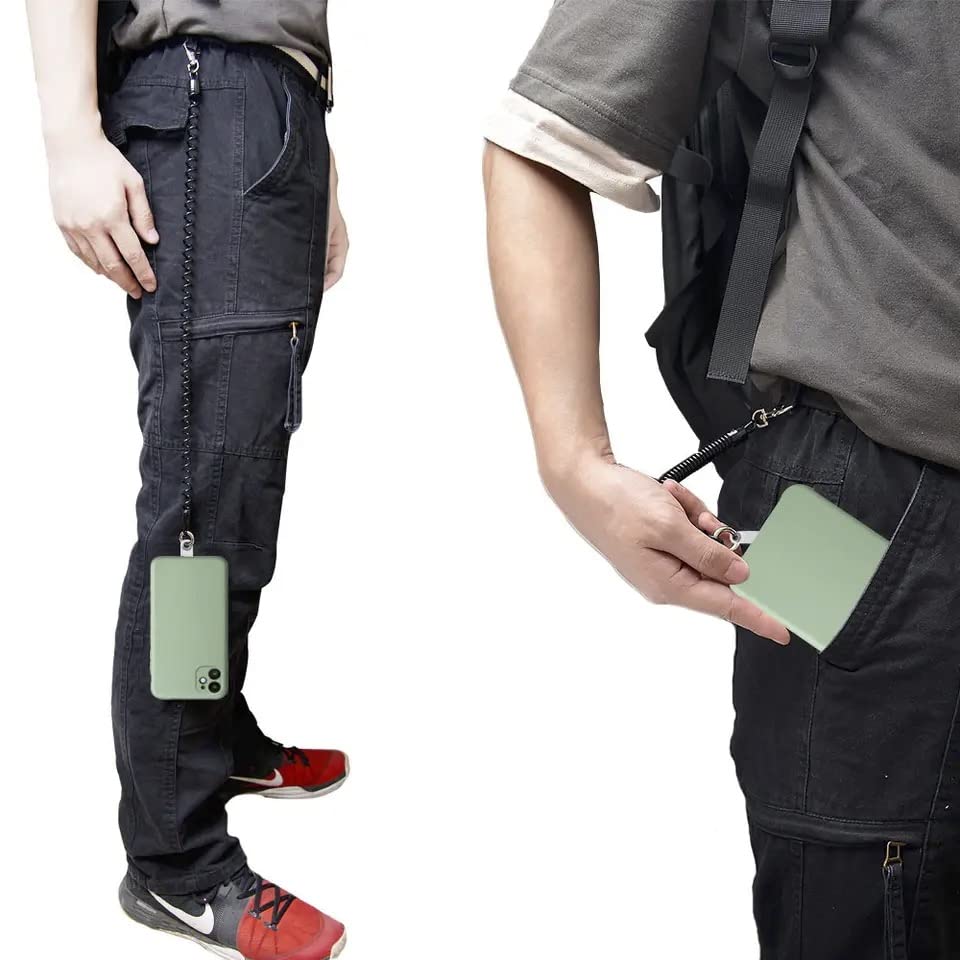 Retractable Phone Tether & Wrist Lanyard - Anti-Drop Security For Hiking,  Skiing & Outdoor Use Electronics Security Lanyard