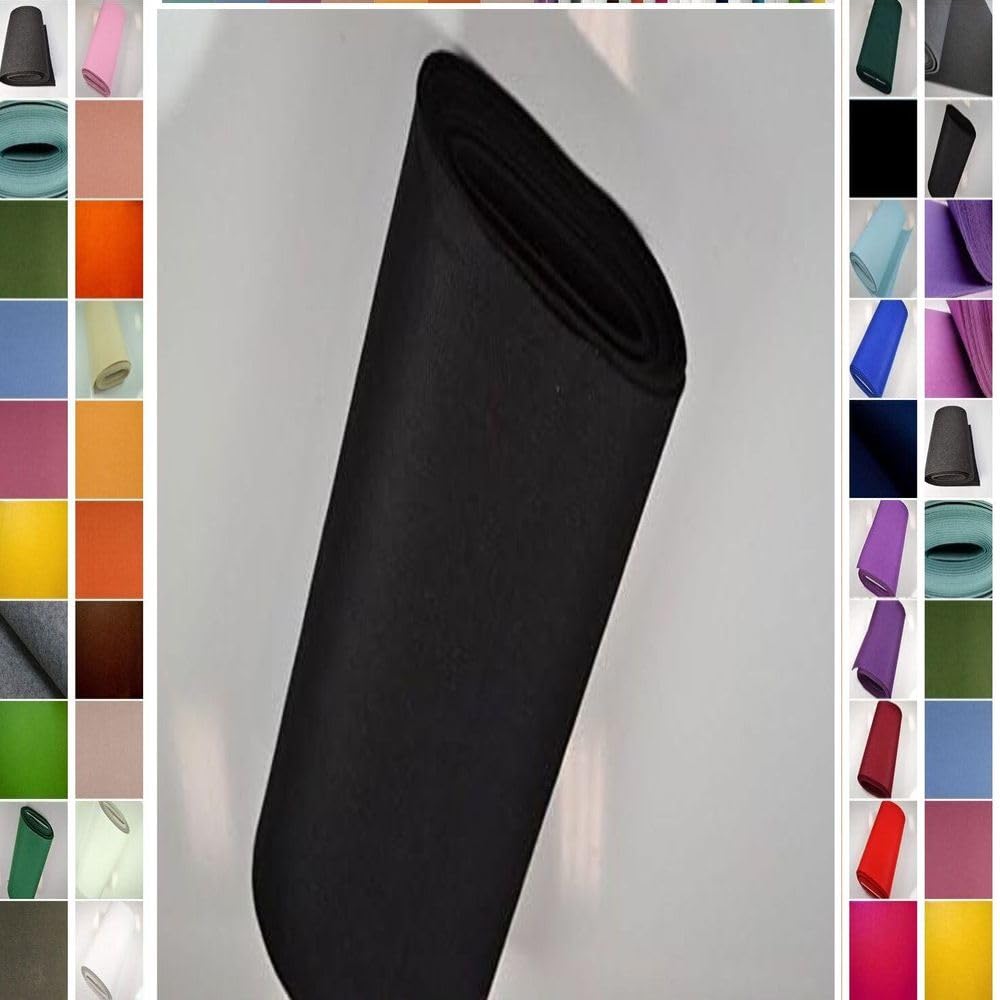 STOFFBOOK Fieltro para manualidades de 5 mm de grosor (negro, 100 x 45 cm)