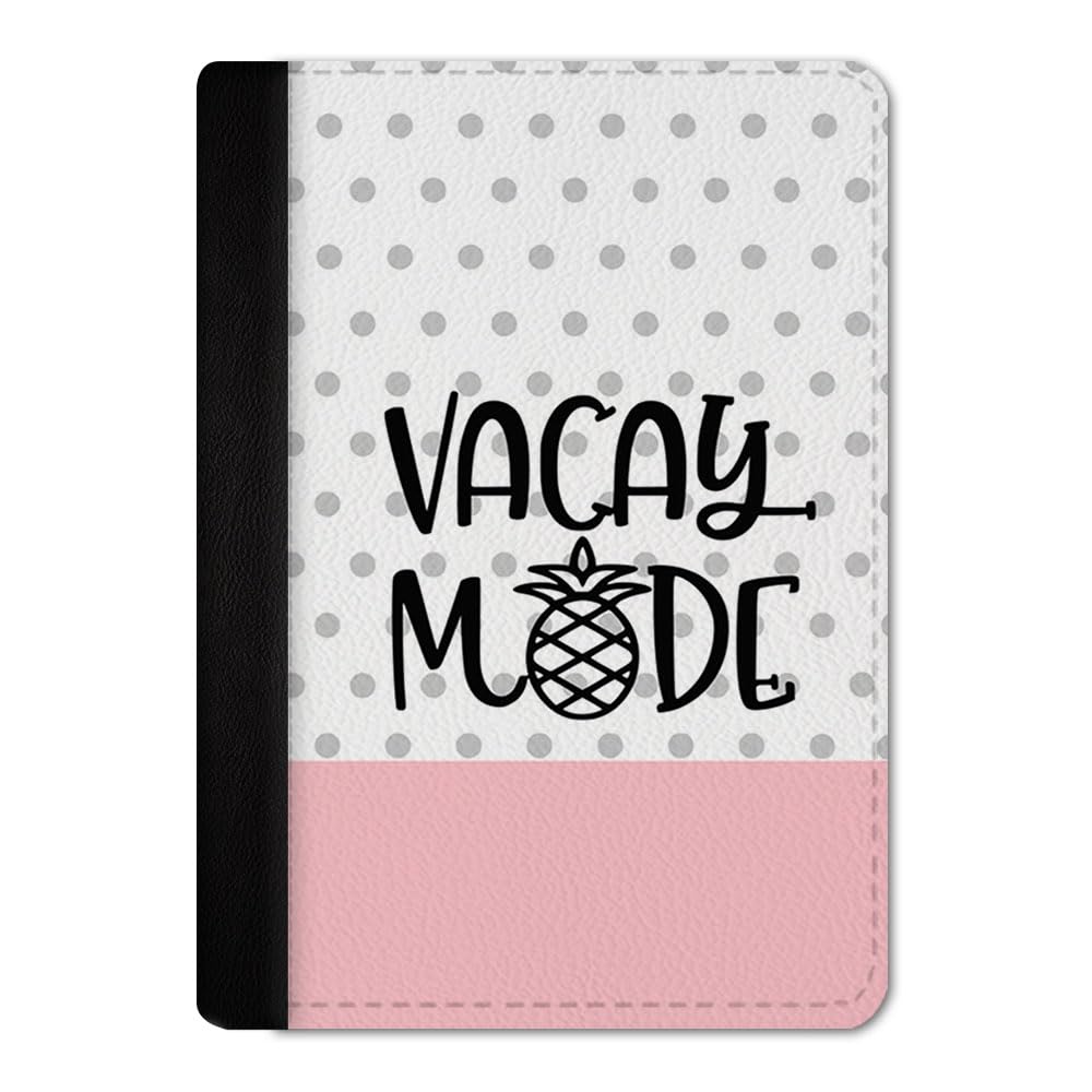 Printed Passport Cover for Men & Women | Vegan Leather Travel Passport Holder | 2 Card Slots & Boarding Pass Pocket | Slim Travel Wallet Case | Vacay Mode Passport Cover-image-7