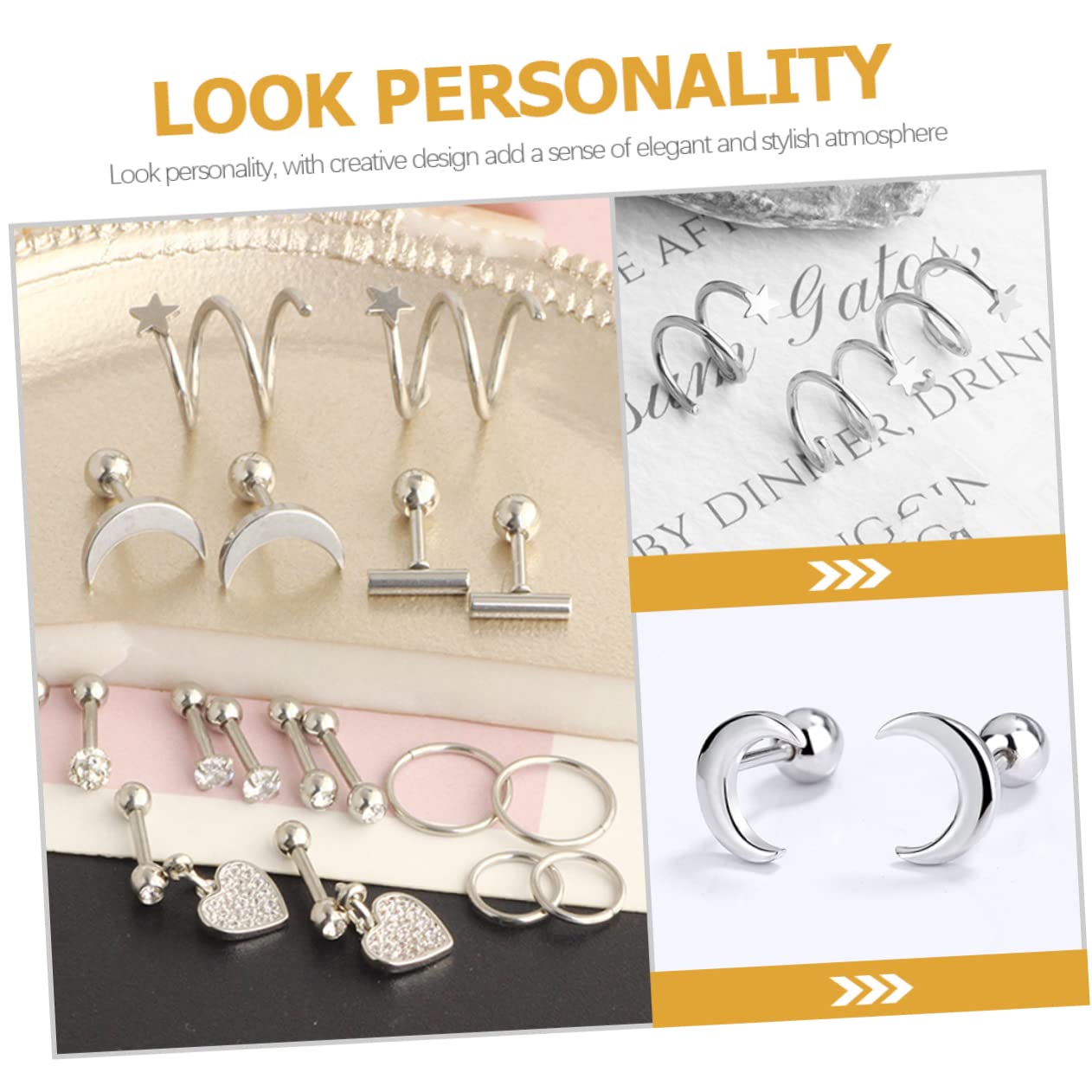 VALICLUD 5juegos Pendientes De Acero Inoxidable Para Hombres De Para Orejas Joyería Minimalista y Elegante Para Ocasión