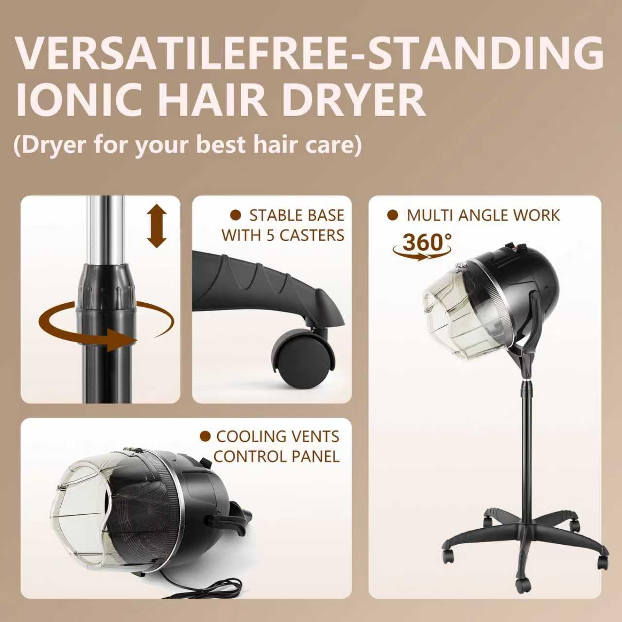 Amazon.com : Beautystyle Porfessional Hooded Hair Dryer on Wheels