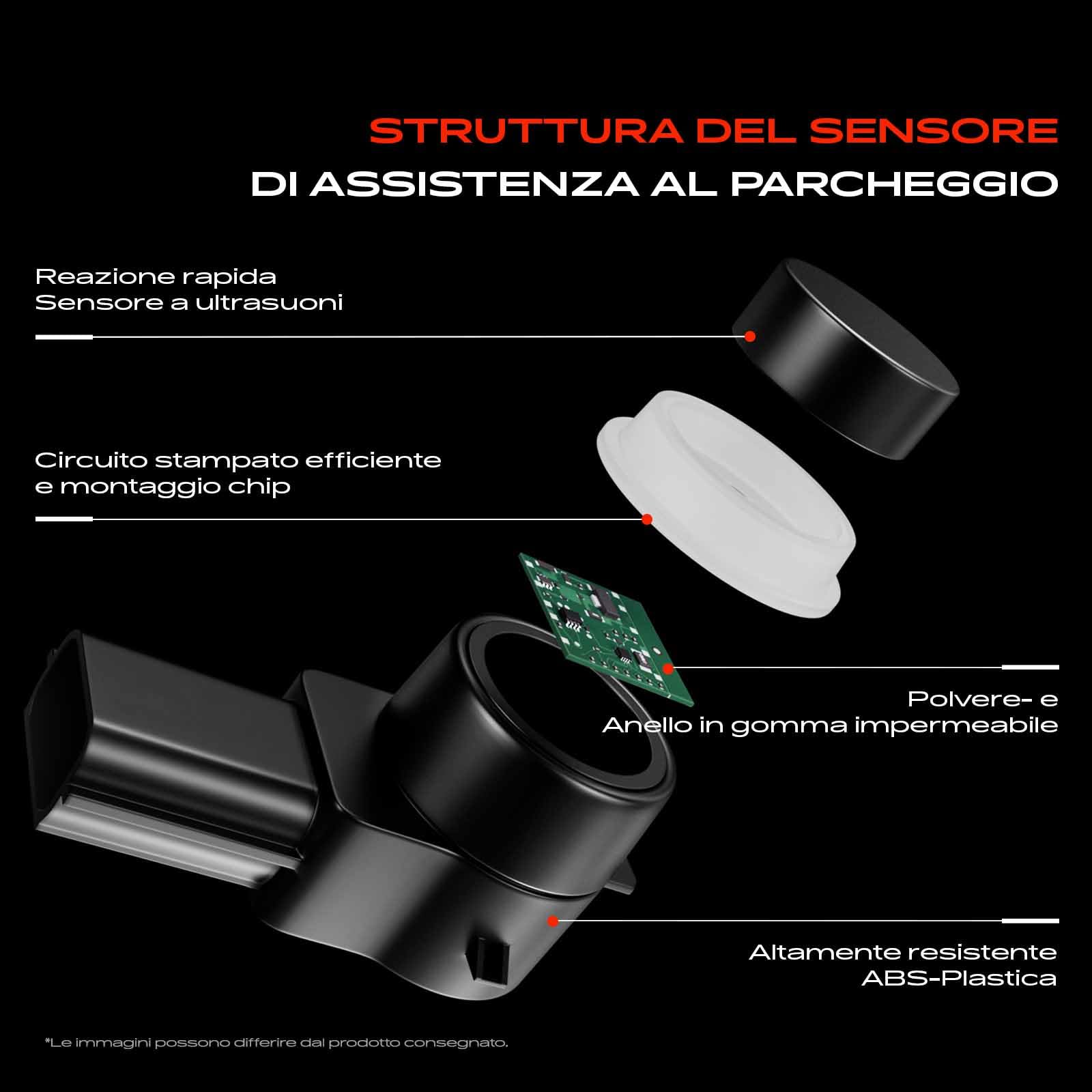 Frankberg 4x Sensore di Parcheggio PDC Anteriore Posteriore Compatibile con 2008 I CU 1.2L-1.6L 2013-2025 208 I CA CC 1.0L-1.6L 2012-2022 308 II L3 LB LH LP LW 1.2L-2.0L 2013-2021 Replace# 9675202477