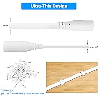 Vista 4 de Cable de extensión de alimentación CC de WILDHD 6.1 m 2.1 mm × 5.5 mm, cable de extensión de alimentación universal de 12 V CC para cámara
