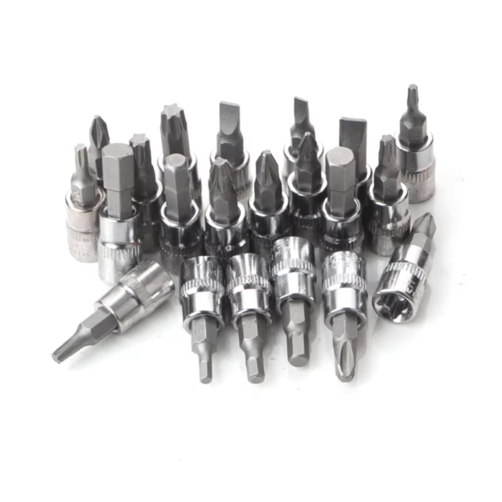 Set di chiavi a bussola Kit Attrezzi Cricchetto E Presa Da 53 Pezzi Kit Riparazione Cacciavite Con Azionamento Da 1/4 Pollici Strumenti Riparazione Biciclette Motociclette