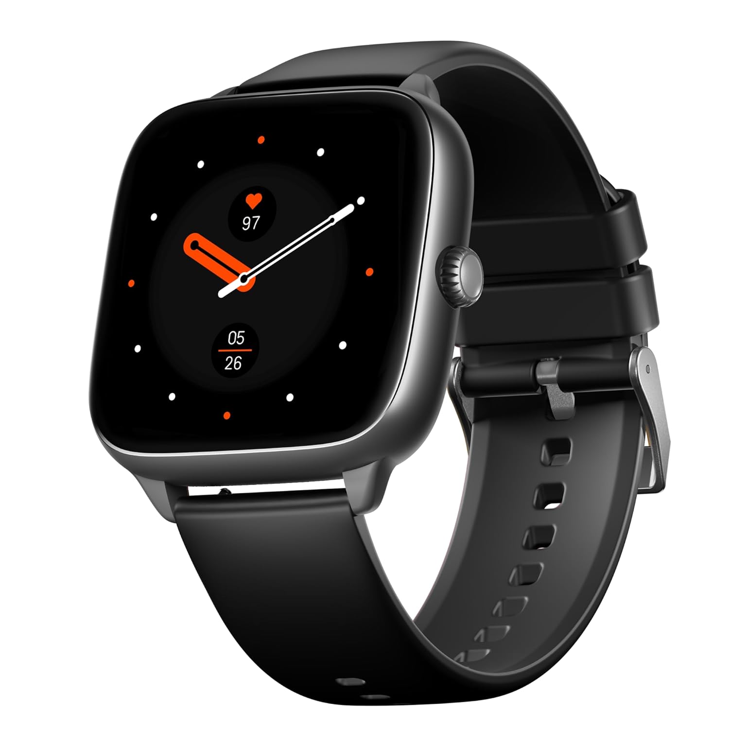 Boat Storm Verge, 1.72″ (4.4 cm) Unisex Design, AuraVue Display with 20% Higher Brightness, Premium Metal Body, 80+ Sports Mode, Bluetooth Calling, Smart Watch for Men & Women (Active Black)