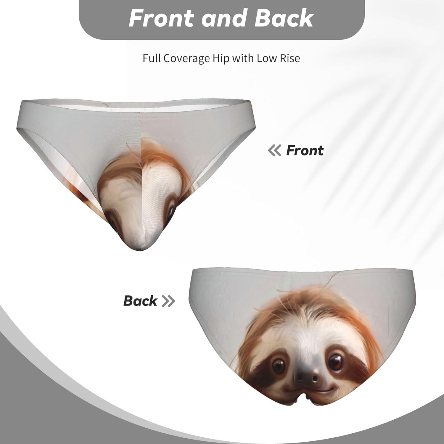 Adorable Sloth Print Mens Briefs Underwear Supportive Mens Pouch Underwear Stretchy Bikini Briefs For Men S To 4xl