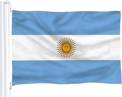 Dflive Argentinien Flagge 90 X 150 Cm Bedruckt Polyester Argentinische Nationalflagge Banner Mit Messingosen Amazon De Garten