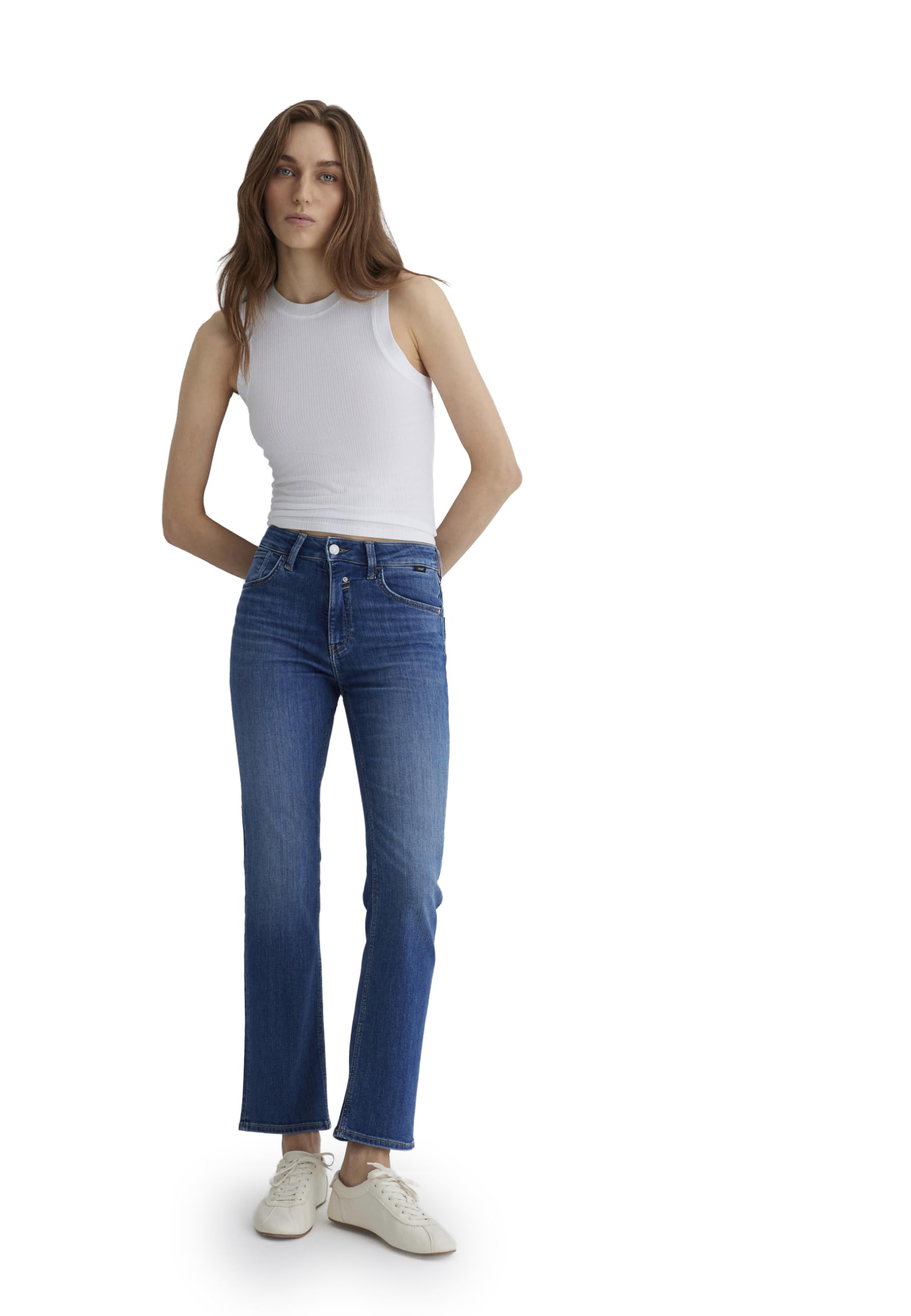 Mavi Women's Kendra Jeans, Dark Brushed Str, 29W x 32L