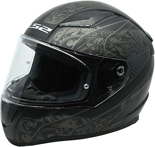 Miniatura 2 de LS2 Helmets Rapid II - Casco integral de motocicleta (Cripta negro mate - L)