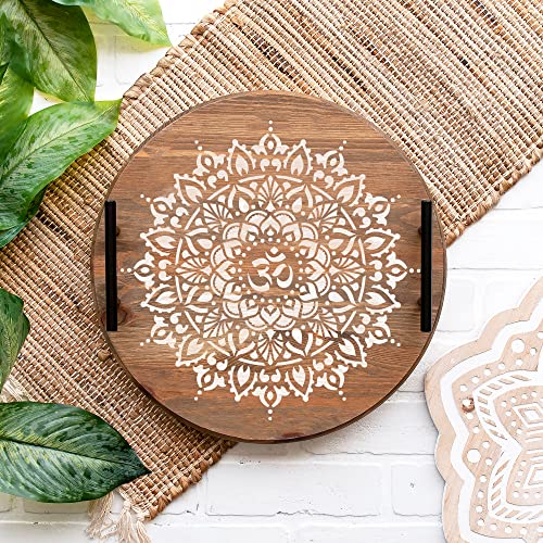 Image of Om Mandala Stencil - Yoga Room Decor, Cool Designs, Gift for Yoga Lover