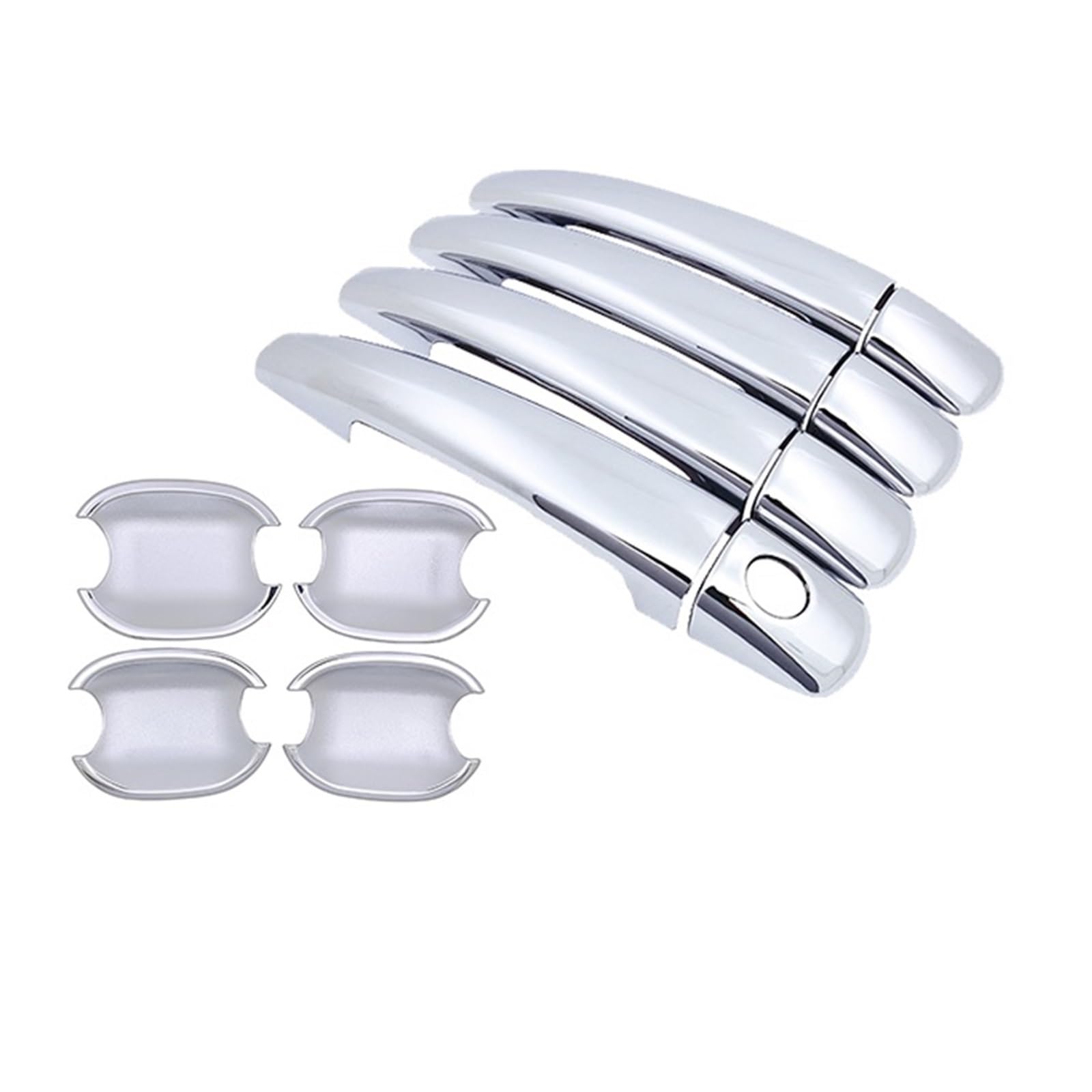 Drezzo Car Exterior Door Handle ABS Car Door Handles Cover for Citroen C3 Mk2 2010-2016(HandelBowl 1Keyholes)