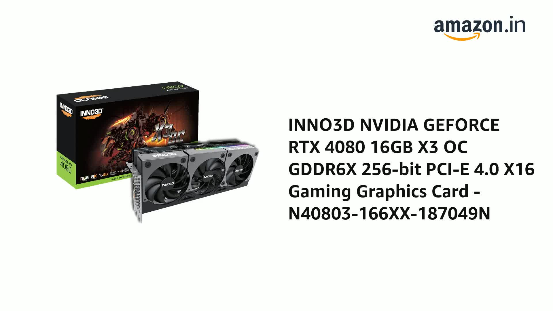 Amazon.in: Buy Inno3D NVIDIA GEFORCE RTX 4080 16GB X3 OC GDDR6X