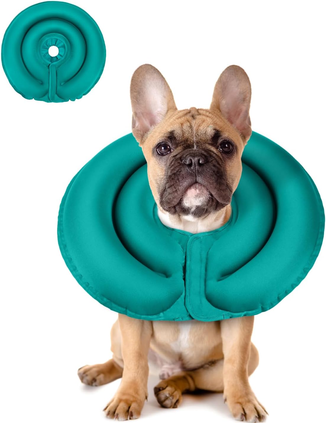 MIDOG Dog Cone Collar for Large Medium Dogs, Soft Inflatable Dog Cone Alternative After Surgery, Adjustable Protective Recovery Cone – Alternative E Collar Does Not Block Vision (Blue, M, Patented)