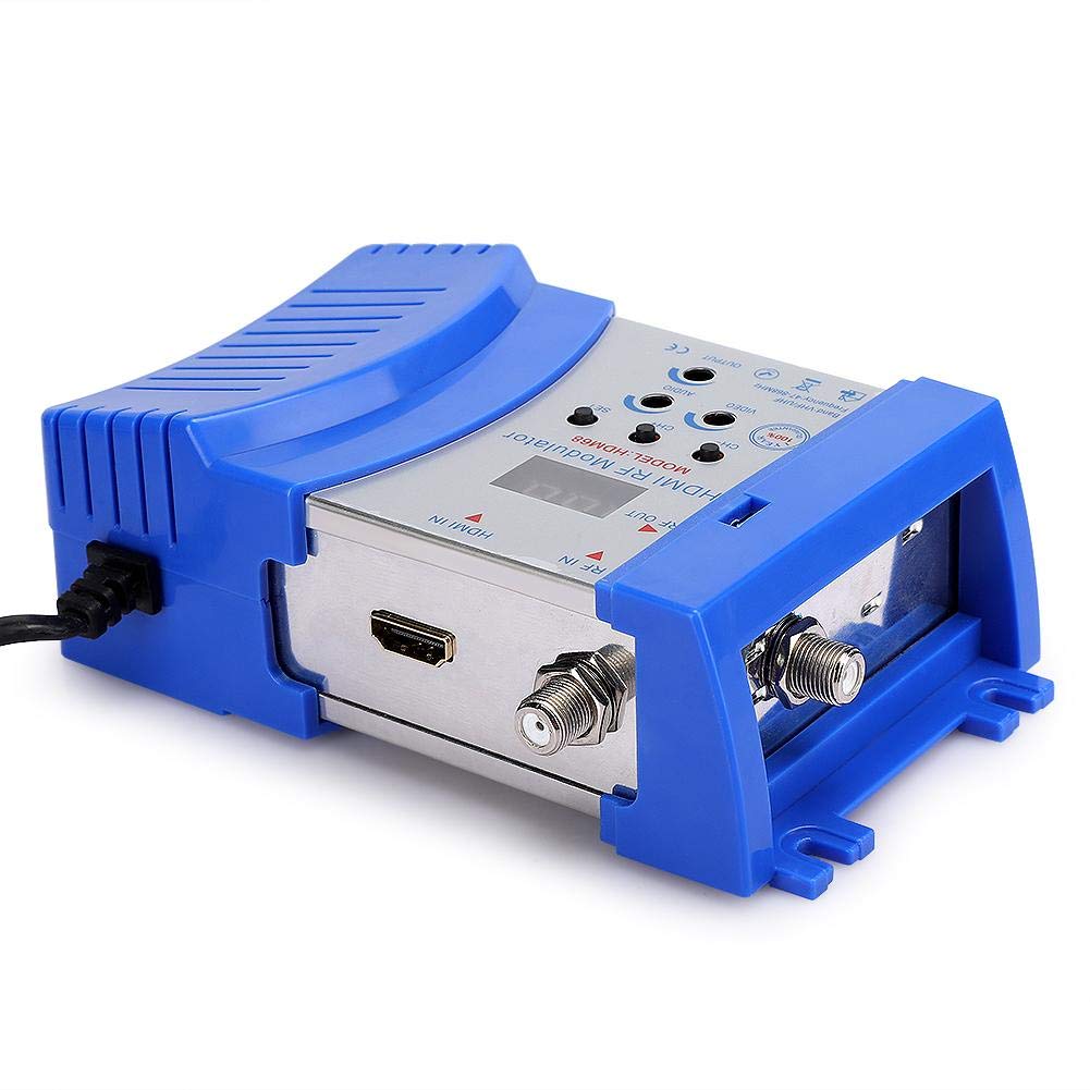 FastUU Modulador Digital, Modulador HD portátil Hdm68 Modulador Digital HDMI Accesorios para computadora, con frecuencia RF VHF/UHF, para TV, Enchufe de la UE
