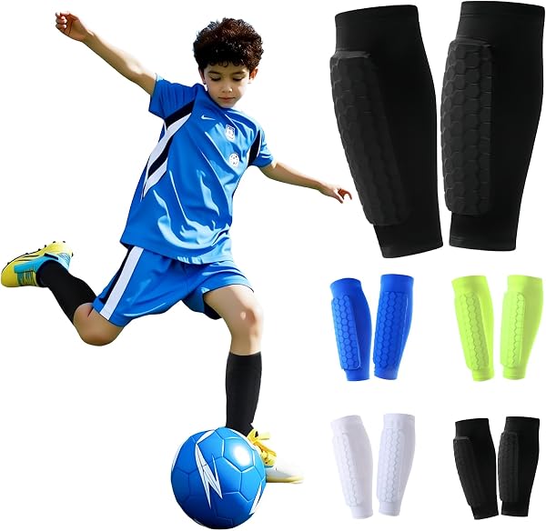 1 Paio di Parastinchi Bambino Calcio, Traspiranti e Antishock per Ragazzi e Ragazze, Ideali per Calcio, Basket, Ciclismo, Escursionismo - 1