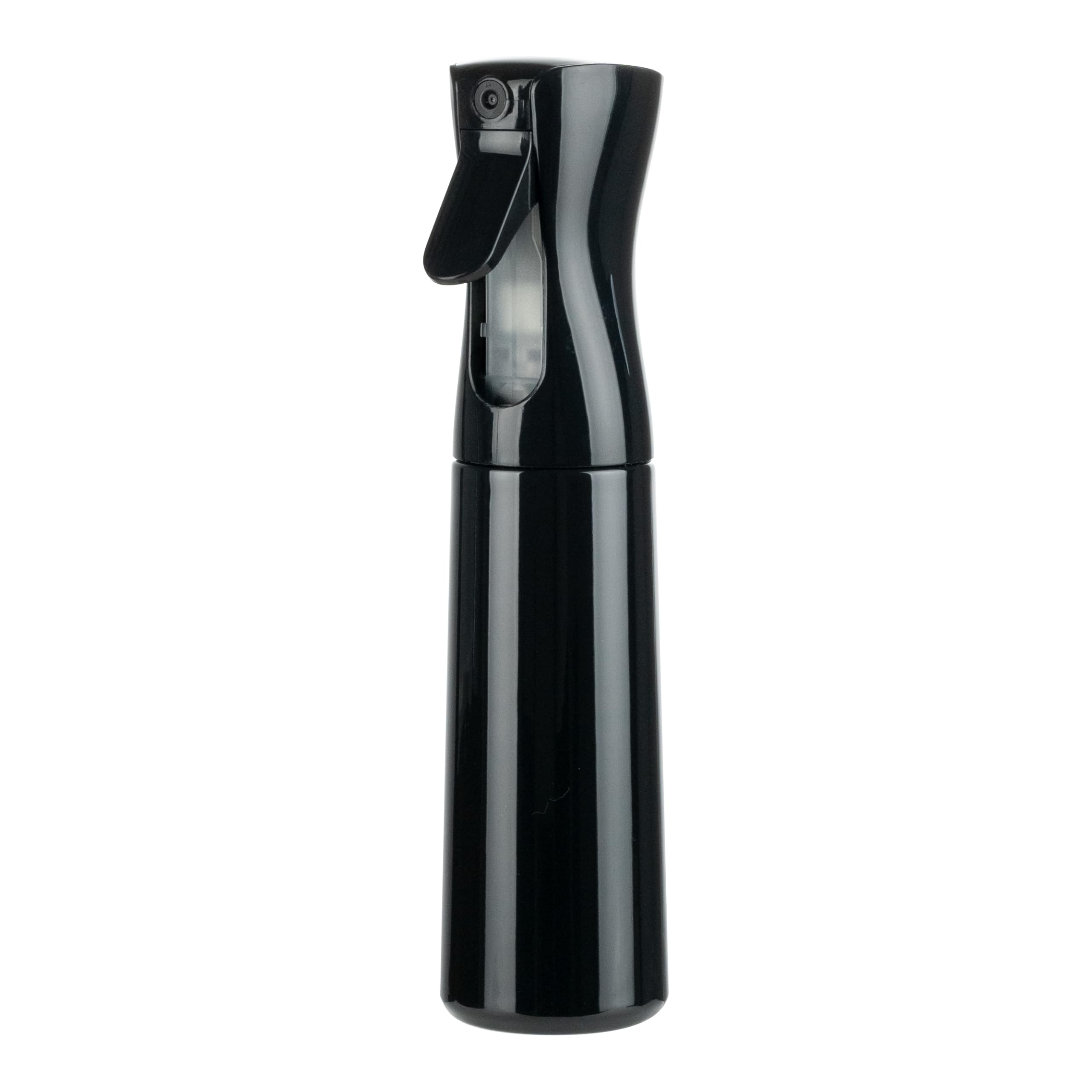 Sprühflasche 160 ml Schwarz für Haare & Pflanzen, 360° feiner Nebel | Kontinuierlicher Sprühnebel, 360° auslaufsicher, PET-Wasserzerstäuber mit Komfortgriff, wiederbefüllbar für Salon