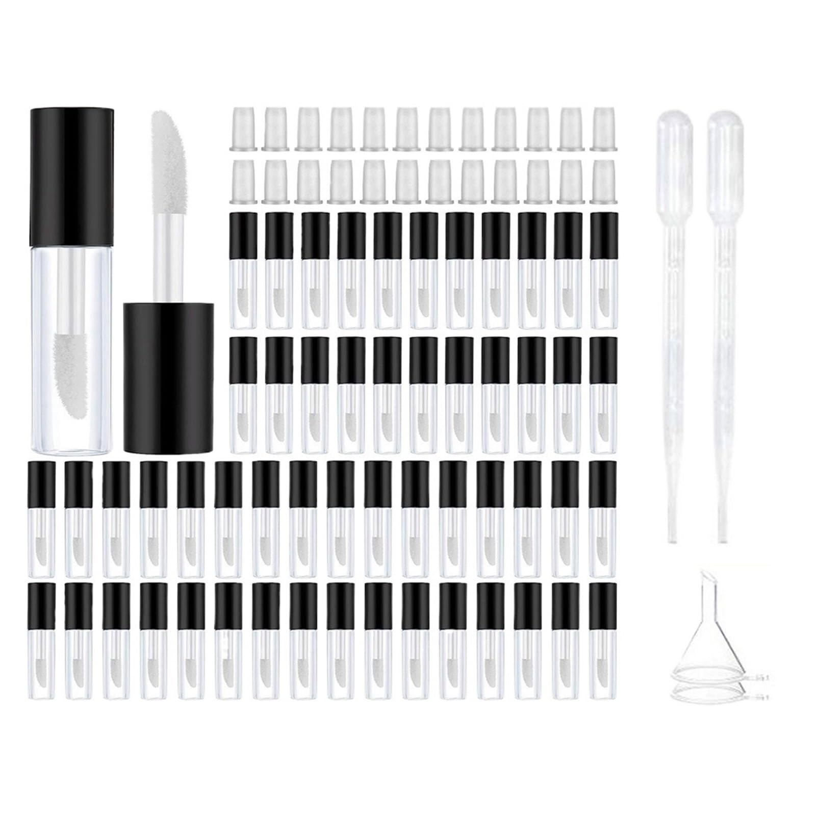 Contenitori vuoti per balsamo per labbra, 30/50/100 pezzi, tubetti vuoti per balsamo per labbra, contenitori trasparenti lucidi con tappo, campioni cosmetici, per la realizzazione di rossetti