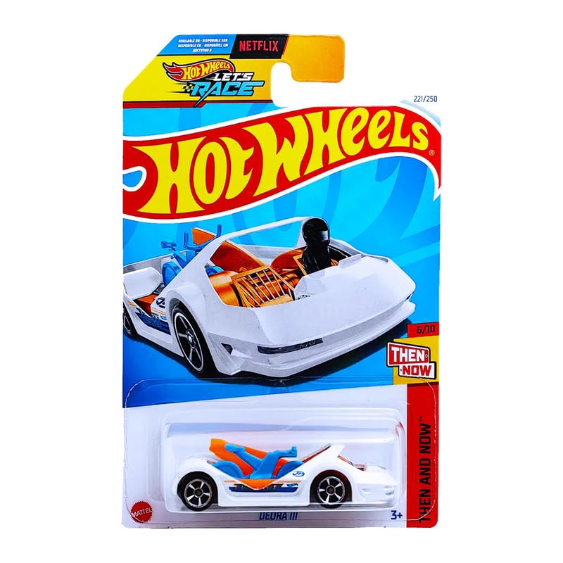 Image of Hot Wheels Let's Race Netflix Deora III Then and Now for Ages 3 and Up (White)