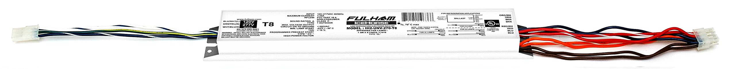 Fulham IceHorse Cold Temperature Ballast, IH2-UNV-270-T8