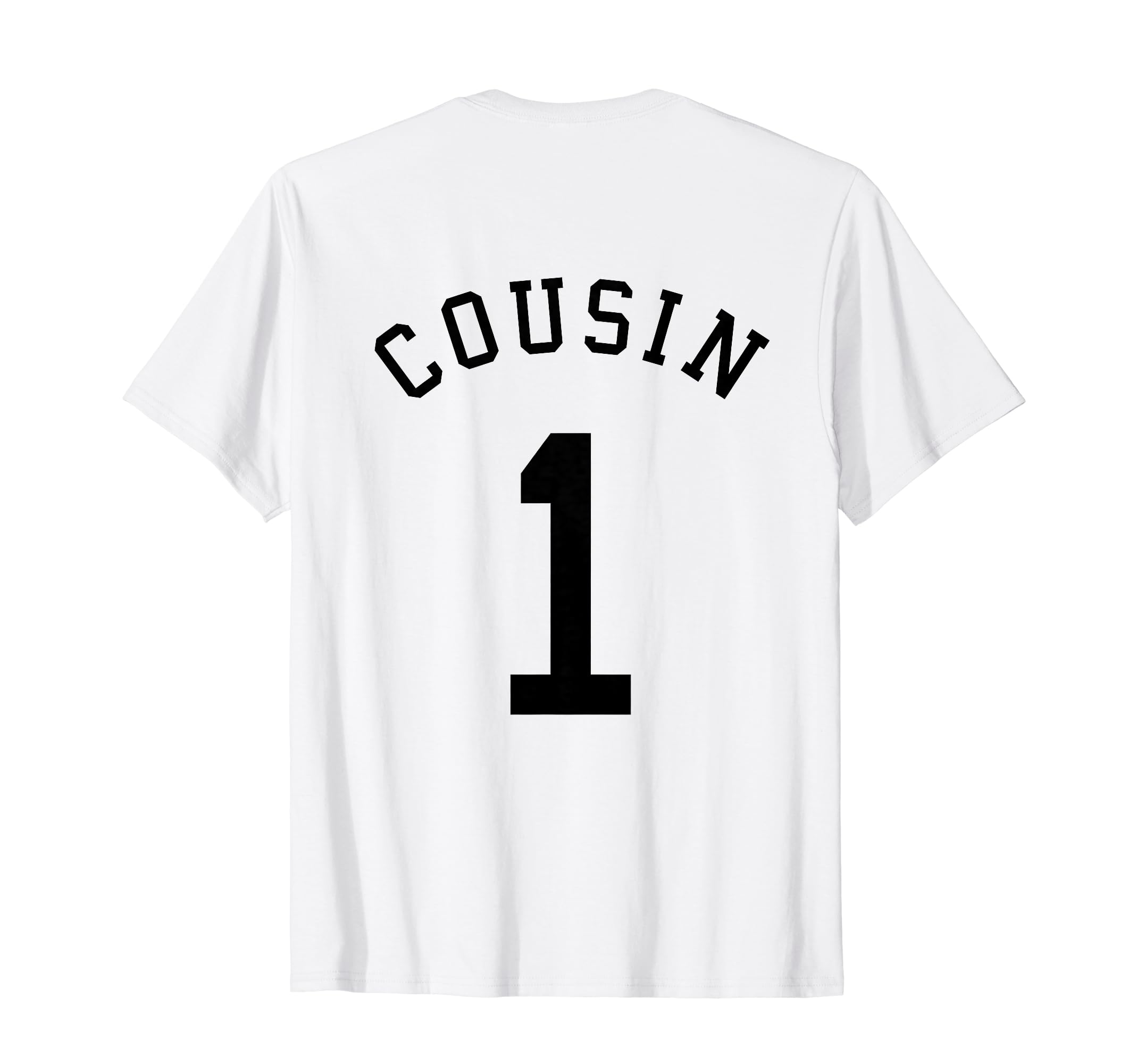 Cousin Team Shirt No. 1 Football Soccer Basketball Hockey T-Shirt, White - Image 2