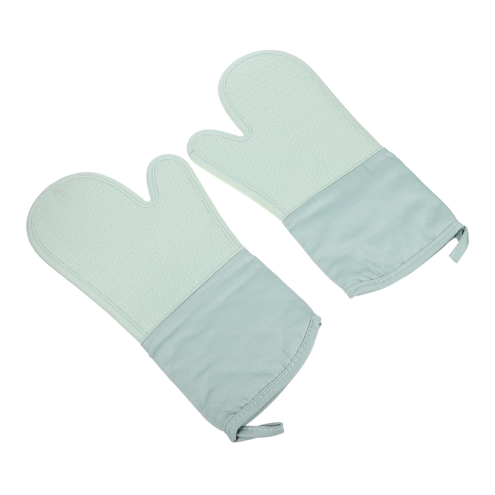 STOBAZA 2Pcs Silicone Oven Gloves Heat Resistant Baking Mitts for Kitchen Cooking Thermal Insulation Mitts Comfortable Grip for Oven and Microwave Use
