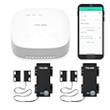 LoRa Smart Outdoor Contact Sensor & SpeakerHub Starter Kit: SpeakerHub Audio hub, (2) Gate & Shed Door Sensors, Email/SMS/Push Alerts, 1/4 Mile Open Air Range, Alexa, IFTTT, Home Assistant