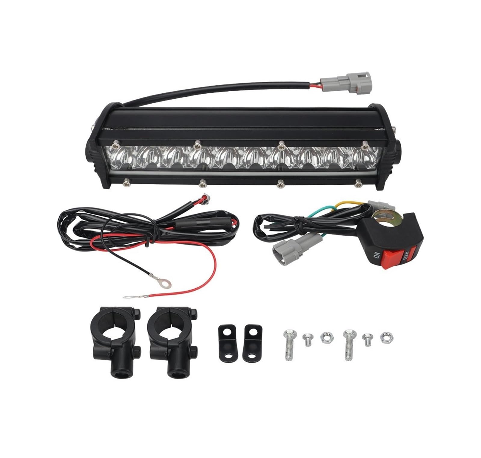 LED Fendinebbia Barra Luminosa LED Faro Barra Luminosa LED 60 W Con Kit Interruttore Per La Maggior Parte Dei Manubri 7/8" Giallo Bianco Faro Moto