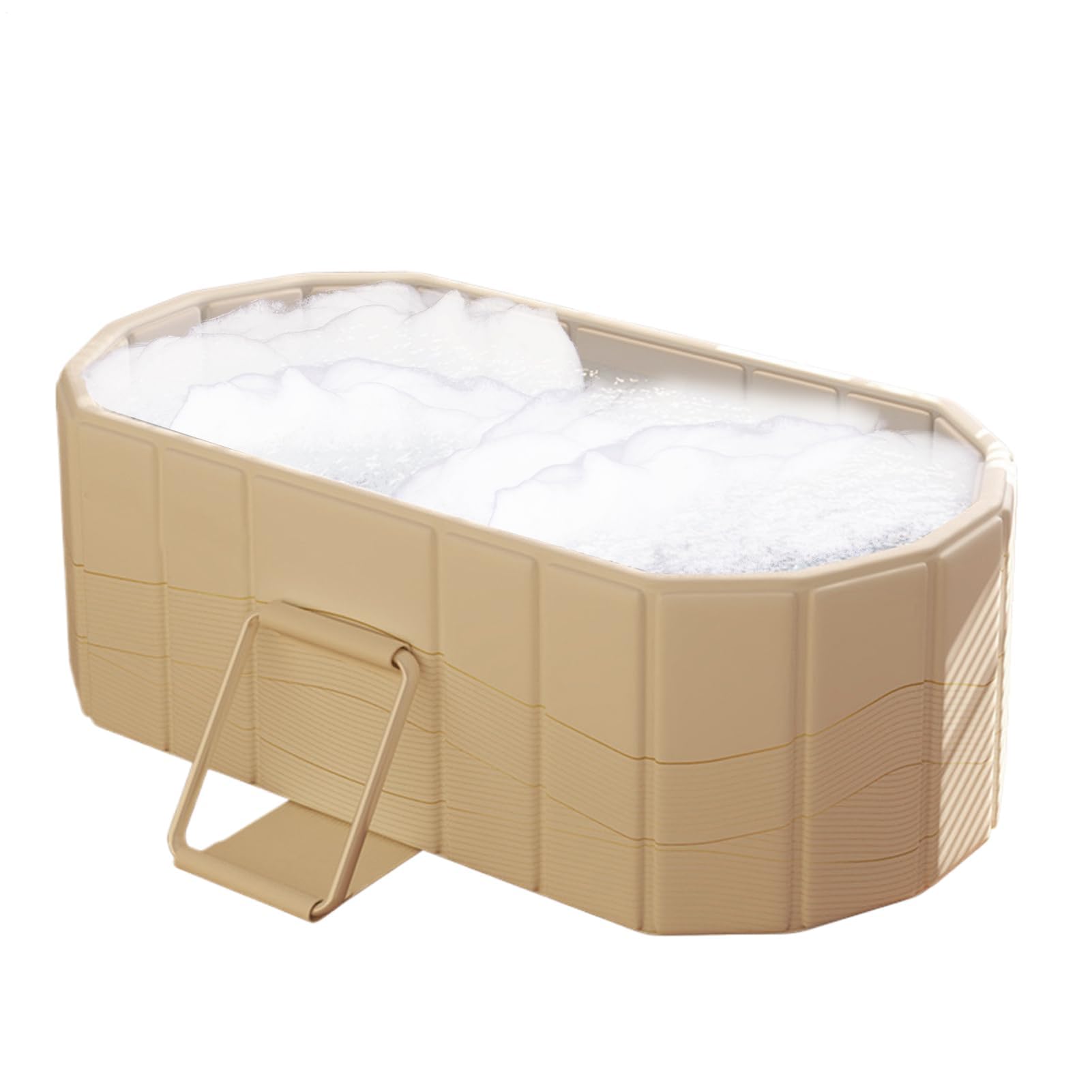 Vasca da bagno portatile pieghevole, vasca da bagno isolata per famiglie e atleti, accessorio compatto per acqua calda, pieghevole e facile da riporre