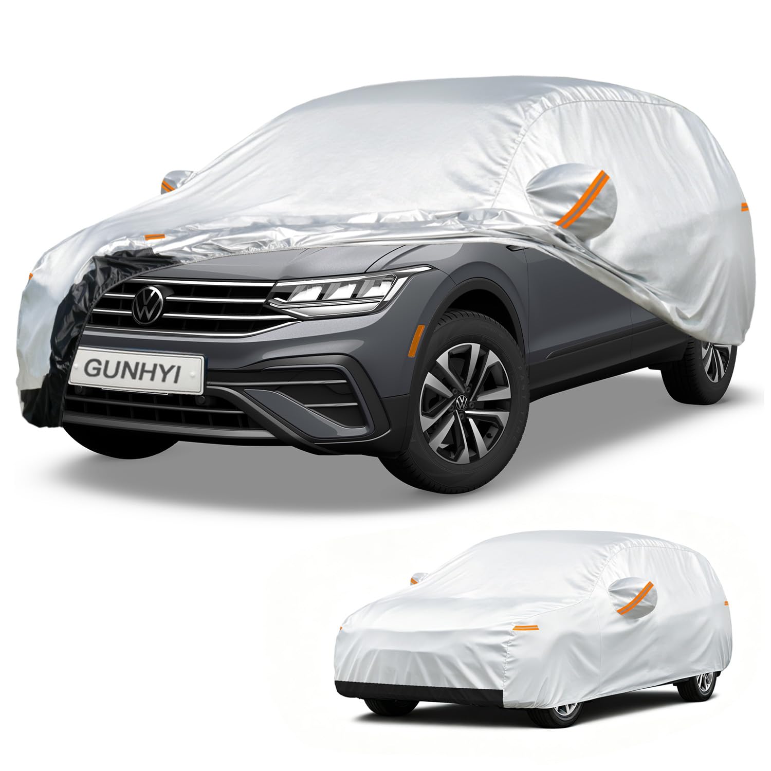 GUNHYI Waterproof SUV Car Cover Custom Fit vw Tiguan (2016-2026) | All-Weather outdoor sun/rain/dust/snow protection, durable breathable Oxford fabric, soft paint-safe, cover for Automobiles.