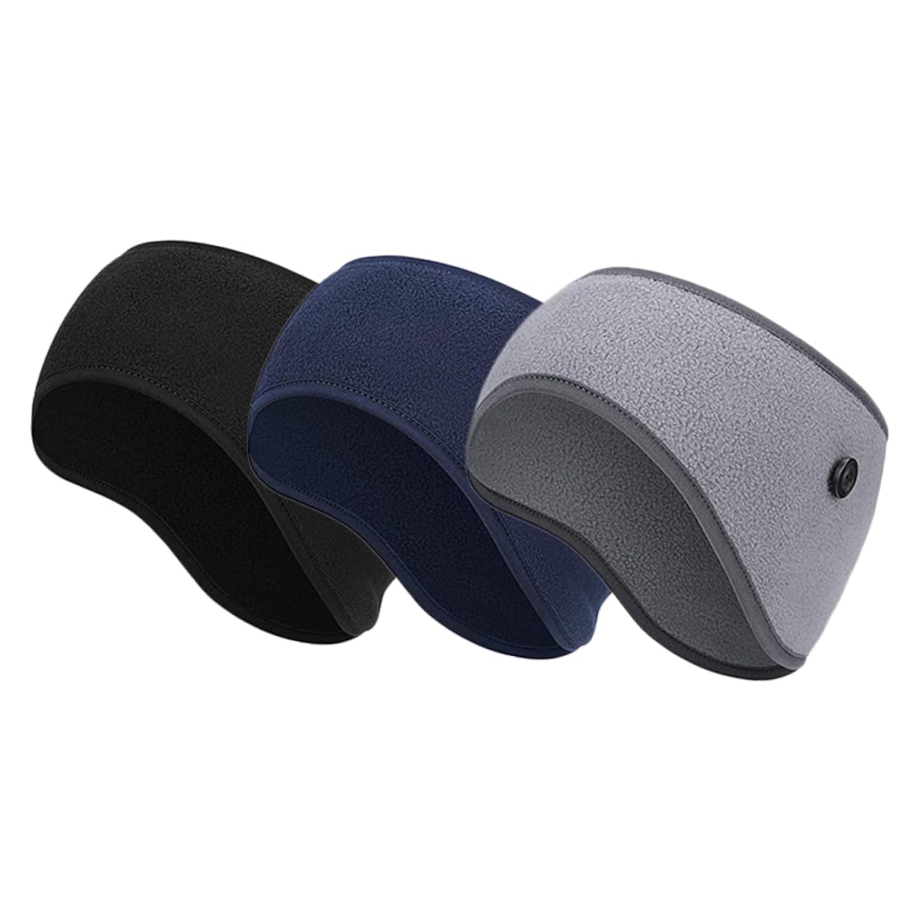 HEMOTON 3sets 3pcs Winter Headband Warm Earmuffs for Outdoor Activities Practical Ear Covers with Stylish Button Design Comfortable Stretchy for All Head 3pcs*3