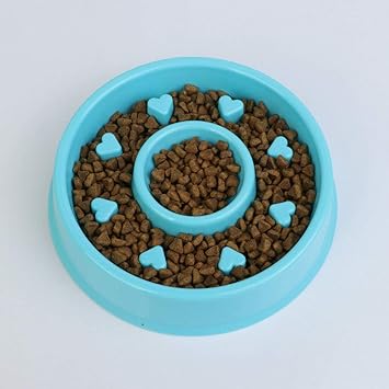 The DDS Store Pet Dog Slow Feed Interactive Bowl Bloat Stop Eating Food Feeder 1 Piece Color May Vary