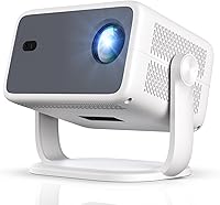 Vista 9 de Mini proyector con WiFi y Bluetooth, compatible con corrección Keystone automática 4K 1080P 170 ANSI, proyector portátil giratorio de 210°