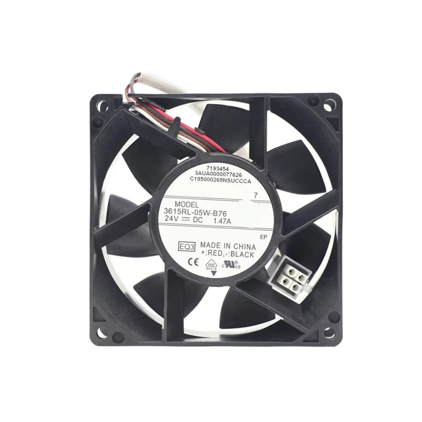 YLPWKMVZ Inverter Fan 3615RL-05W-B76 24VDC 1.47A 90 * 90 * 38MM Cabinet Cooling radiator
