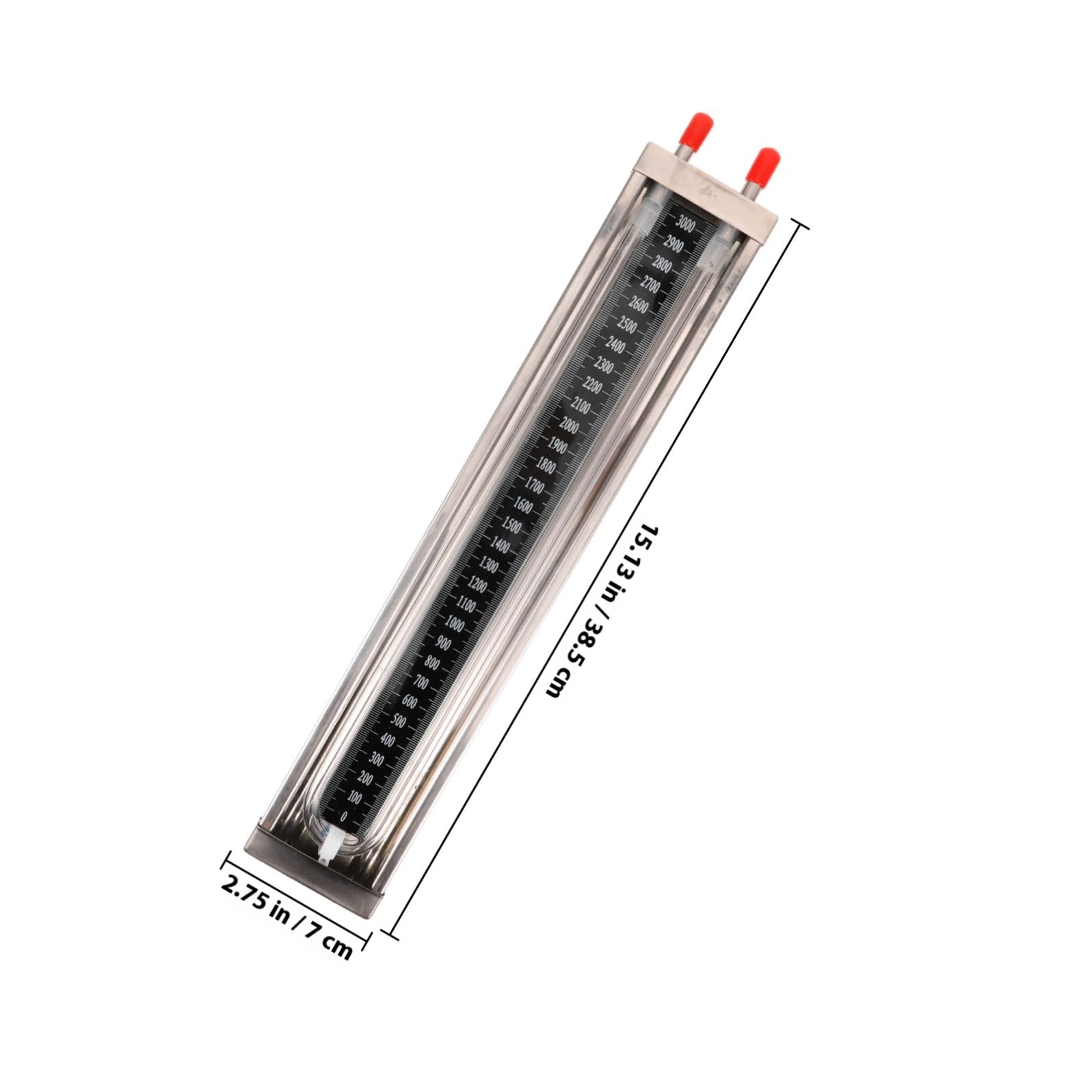 Differenzdruckmessgerät U-rohr Manometer Wassersäule Messgerät mit Vakuumschlauch Edelstahl 0–3000 Pa für Hauswasserwerk und Labor