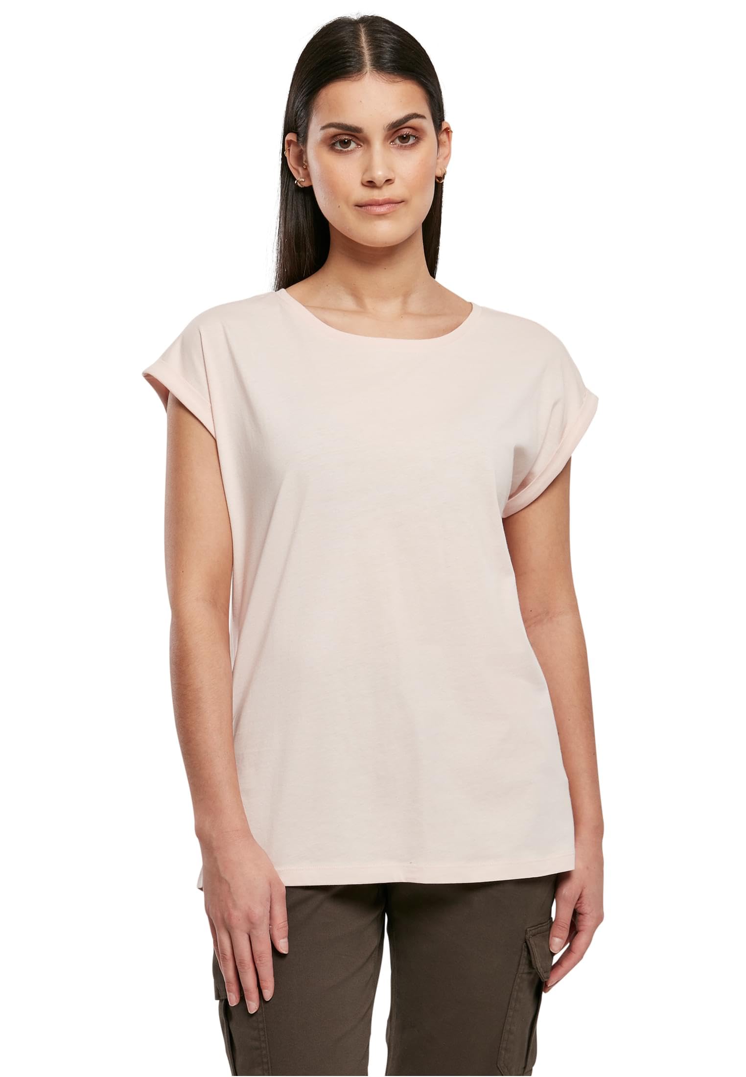 Urban Classics Women's Rose Long-Shoulder T-Shirt Organic