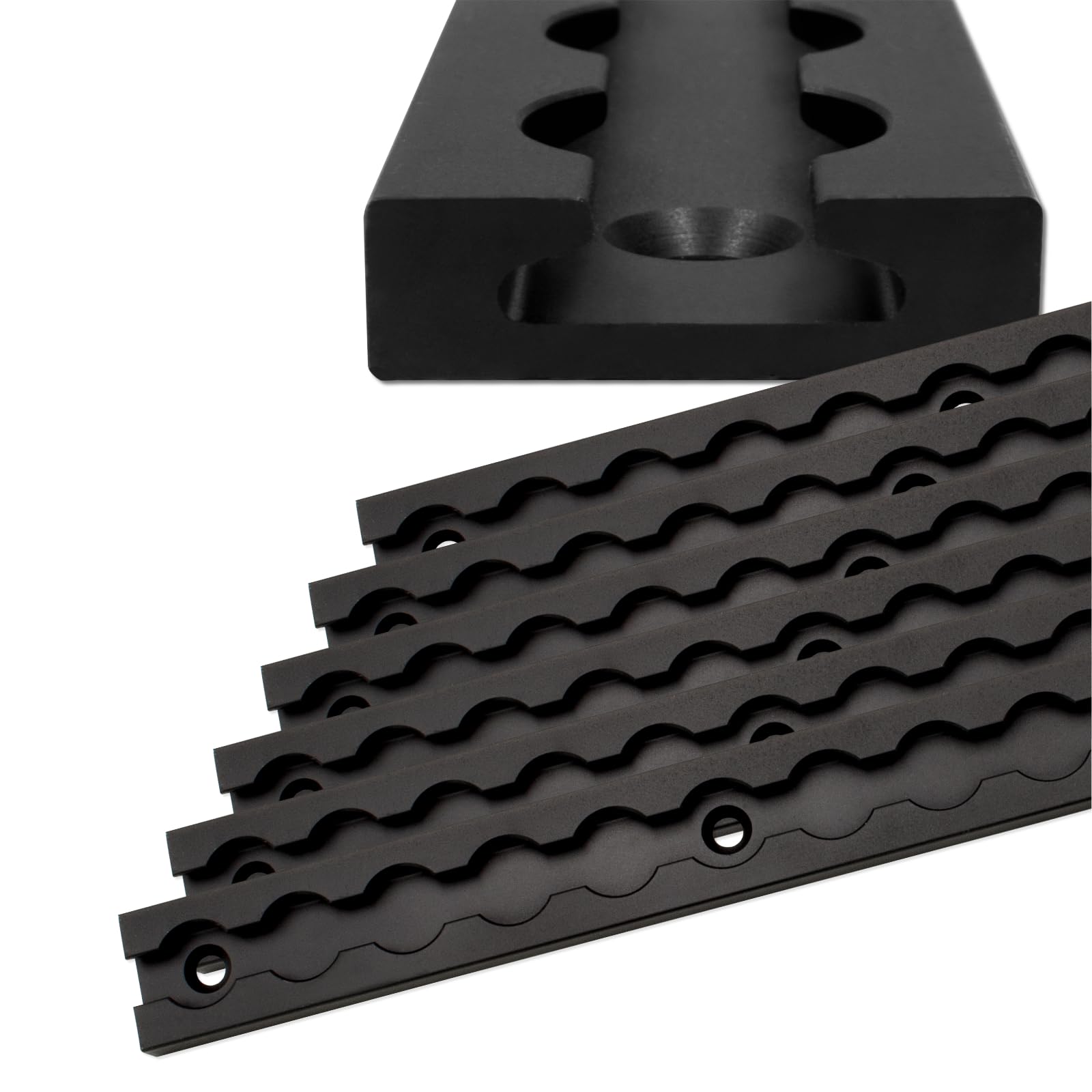 Airlineschiene robust eckig schwarz eloxiert, Alu Zurrschiene 6X 1,5 Meter, hohe Stabilität und Langlebigkeit, für Anhänger, PKW, LKW, Camper, Wohnmobil